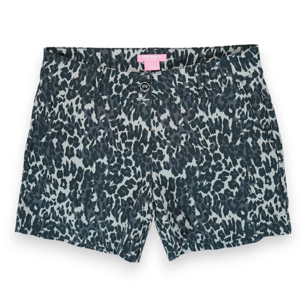 Isaac Mizrahi New York Women's Stretch Leopard Print Shorts Chino‎ Size 4